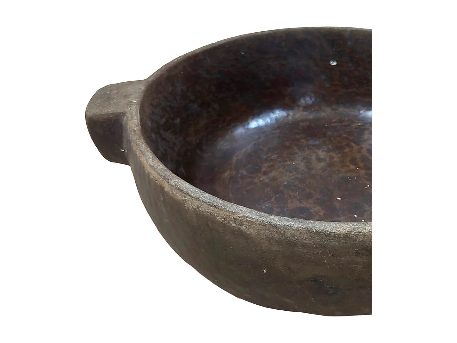 Bol vintage marron 36 x 36 x 44 cm hauteur