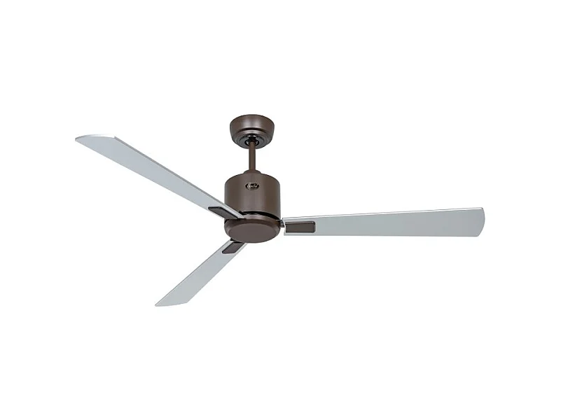 eco neo III 132 ventilateur, corps marron pales wengé et grises sans lumière, casafan