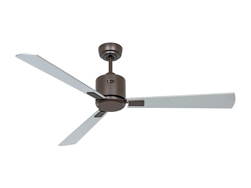 eco neo III 132 ventilateur, corps marron pales wengé et grises sans lumière, casafan