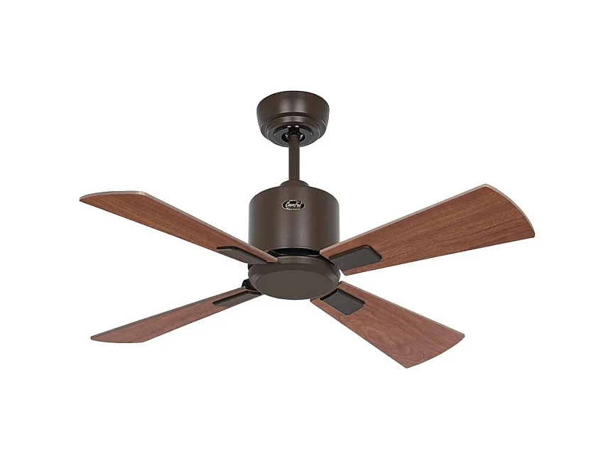 eco neo III 92, ventilateur wifi sans lumière, corps marron avec pales en noyer et cerisier, casafan