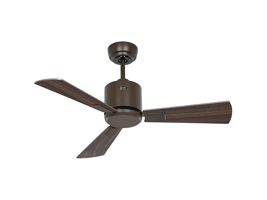 eco neo III 92, ventilateur wifi sans lumière, corps marron avec pales en noyer et cerisier, casafan