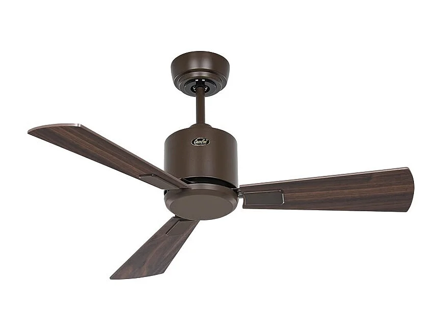 eco neo III 92, ventilateur wifi sans lumière, corps marron avec pales en noyer et cerisier, casafan