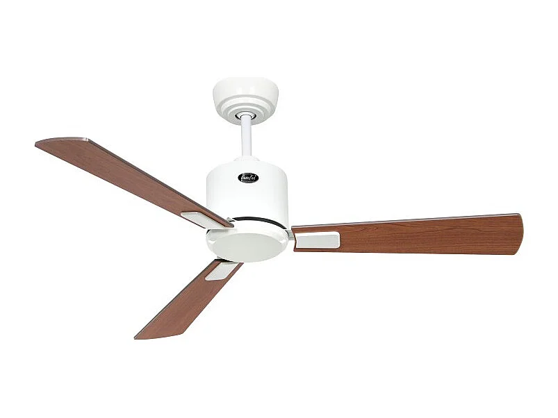 eco neo  III 103, ventilateur sans lumière, corps blanc avec pales wengé et grises, casafan