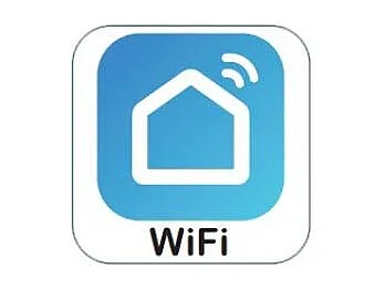 eco neo III 92, ventilateur wifi sans lumière, corps blanc avec pales en noyer et cerisier, casafan