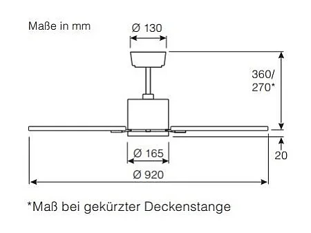 eco neo III 92, ventilateur wifi sans lumière, corps en acier brossé, pales en érable et hêtre, casafan