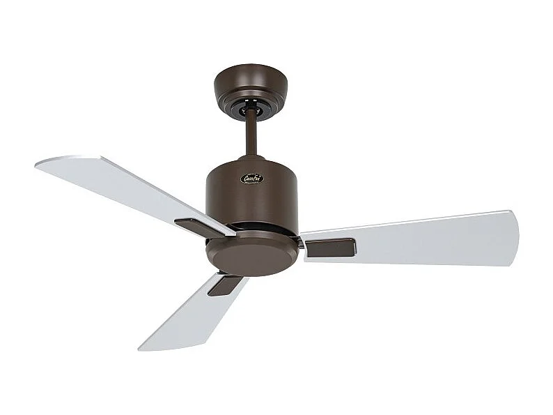 eco neo III 92, ventilateur sans lumière, corps marron avec pales wengé et grises, casafan
