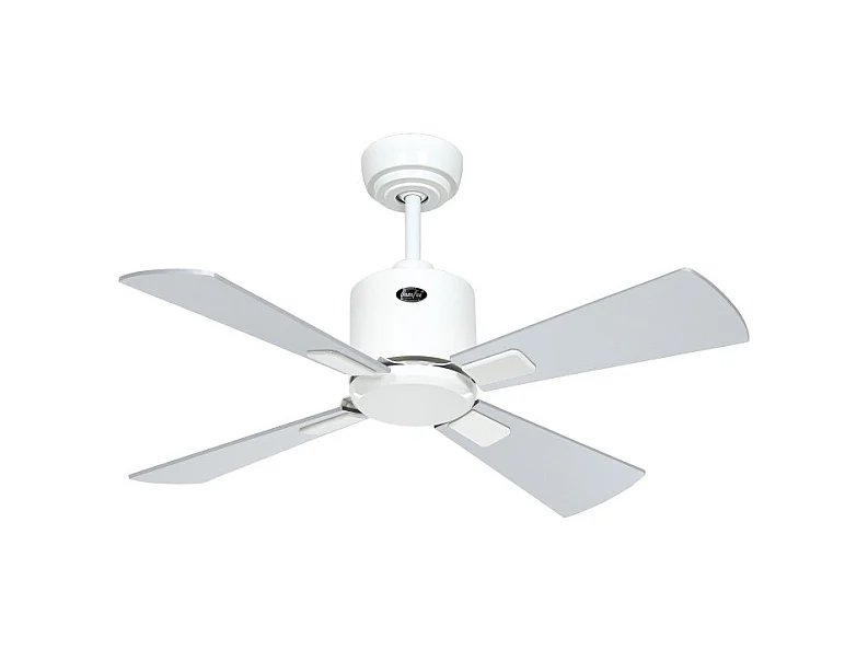 eco neo III 92, ventilateur wifi sans lumière, corps blanc avec pales wengé et grises, casafan