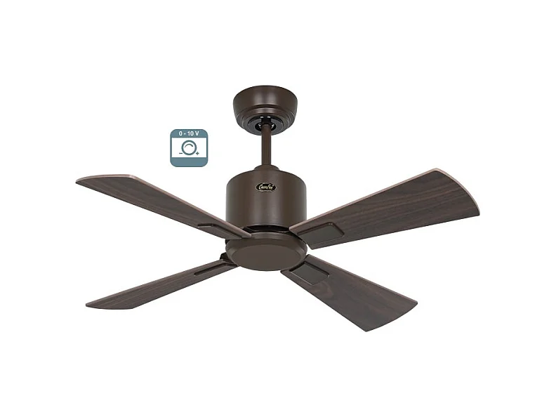 eco neo III 92, ventilateur sans lumière, corps marron avec pales en noyer et cerisier, casafan