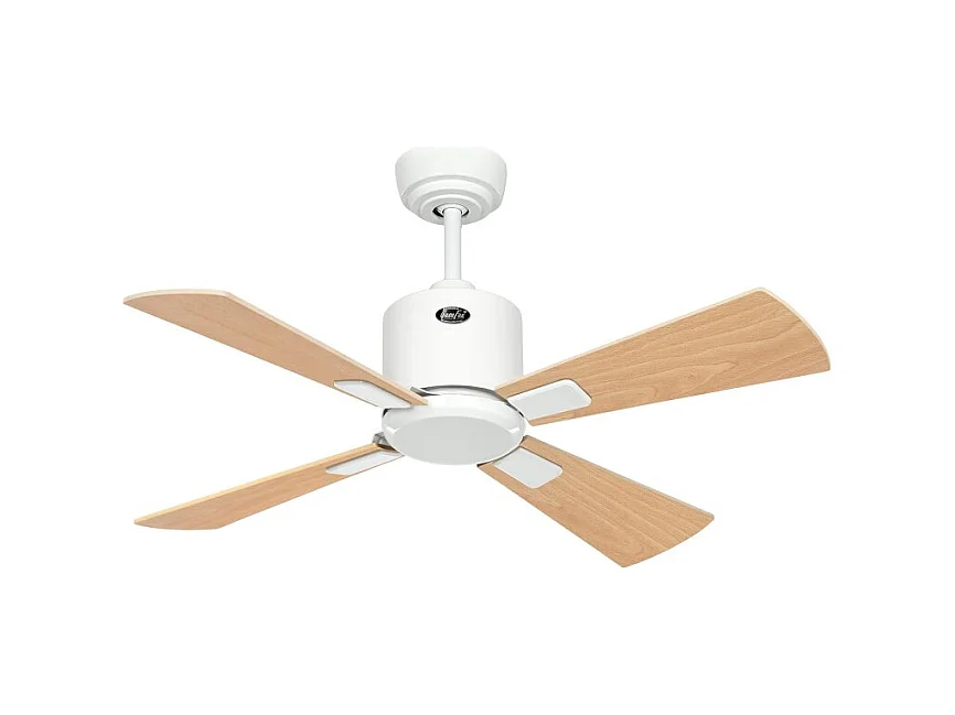 eco neo III 92, ventilateur wifi sans lumière, corps blanc avec pales en érable et hêtre, casafan