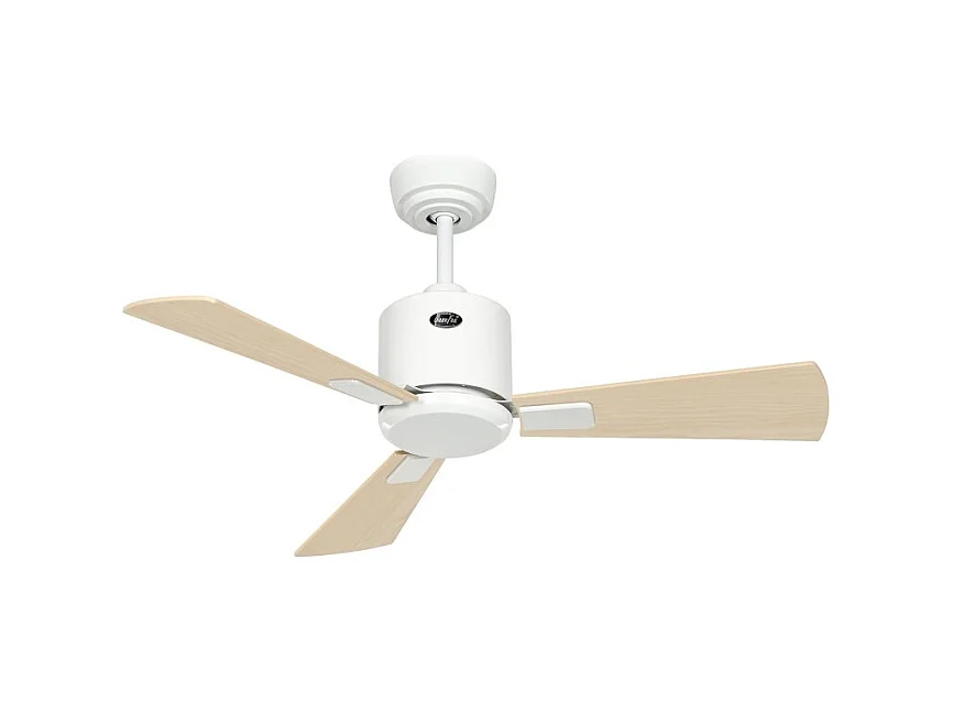eco neo III 92, ventilateur wifi sans lumière, corps blanc avec pales en érable et hêtre, casafan