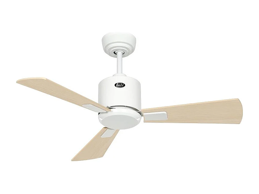 eco neo III 92, ventilateur wifi sans lumière, corps blanc avec pales en érable et hêtre, casafan