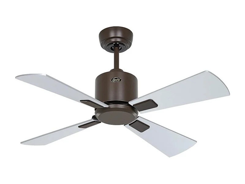 eco neo III 92, ventilateur wifi sans lumière, corps marron avec pales wengé et grises, casafan