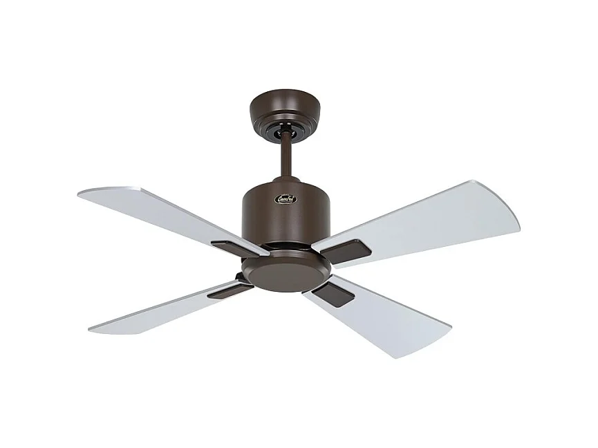 eco neo III 92, ventilateur wifi sans lumière, corps marron avec pales wengé et grises, casafan
