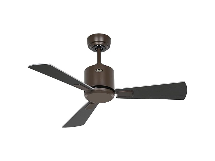 eco neo III 92, ventilateur wifi sans lumière, corps marron avec pales wengé et grises, casafan