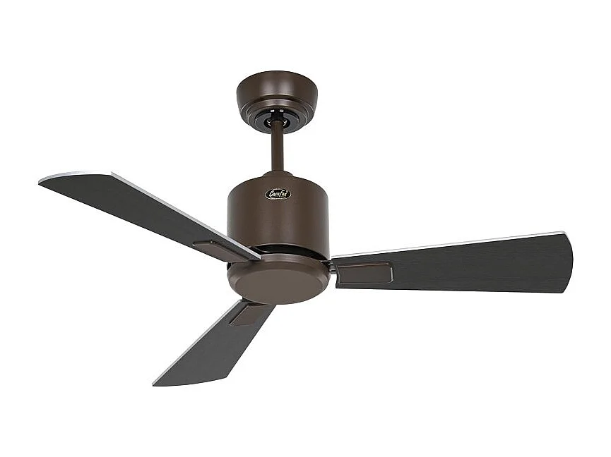 eco neo III 92, ventilateur wifi sans lumière, corps marron avec pales wengé et grises, casafan