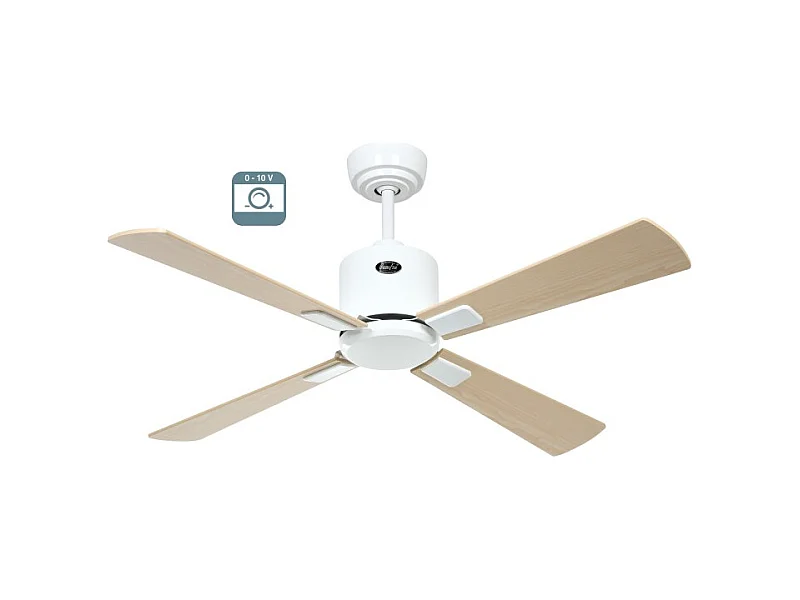 eco neo III 103, ventilateur sans lumière, corps blanc avec pales en érable et hêtre, casafan