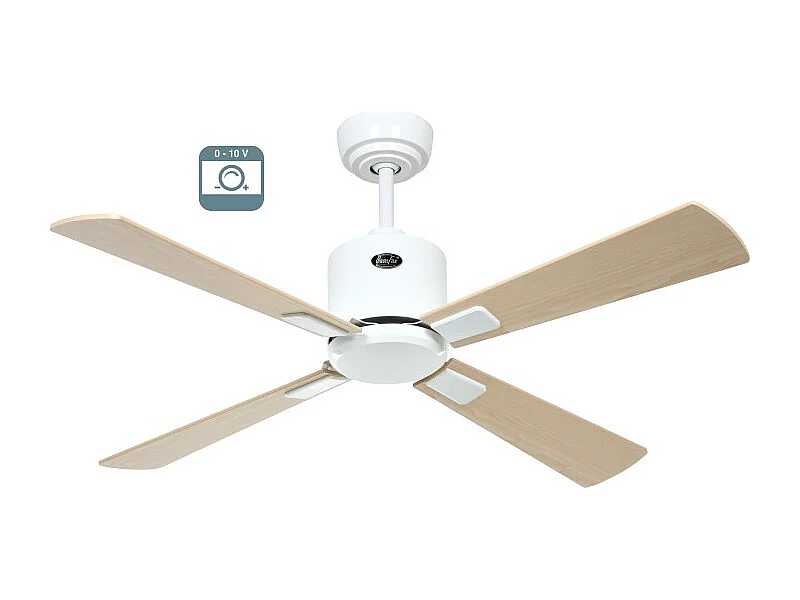 eco neo III 103, ventilateur sans lumière, corps blanc avec pales en érable et hêtre, casafan