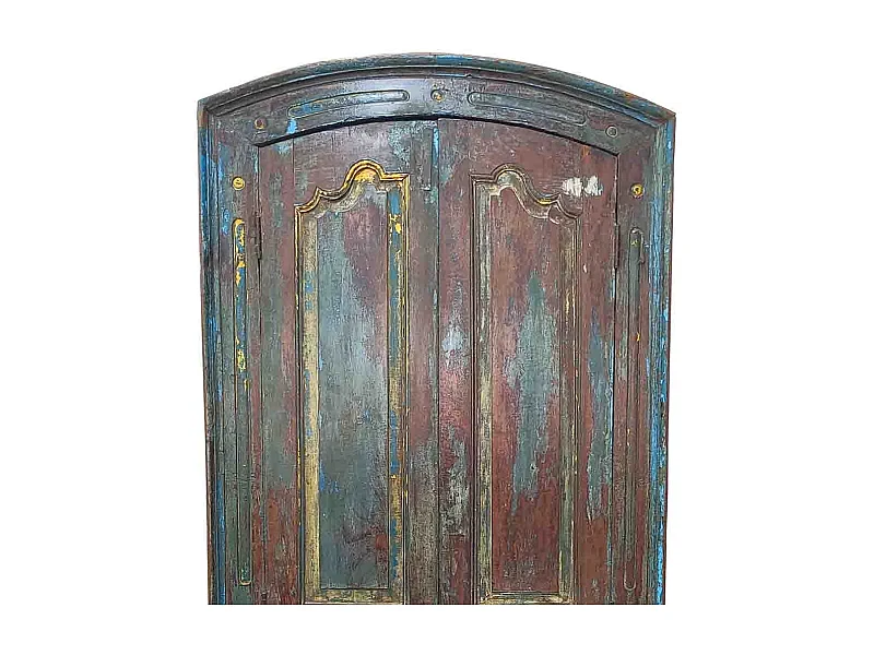 Porta de madeira artesanal castanha 85x13x195 cm