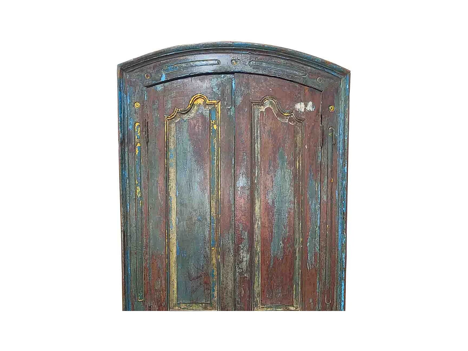 Porte en bois artisanale marron 85 x 13 x 195 cm hauteur