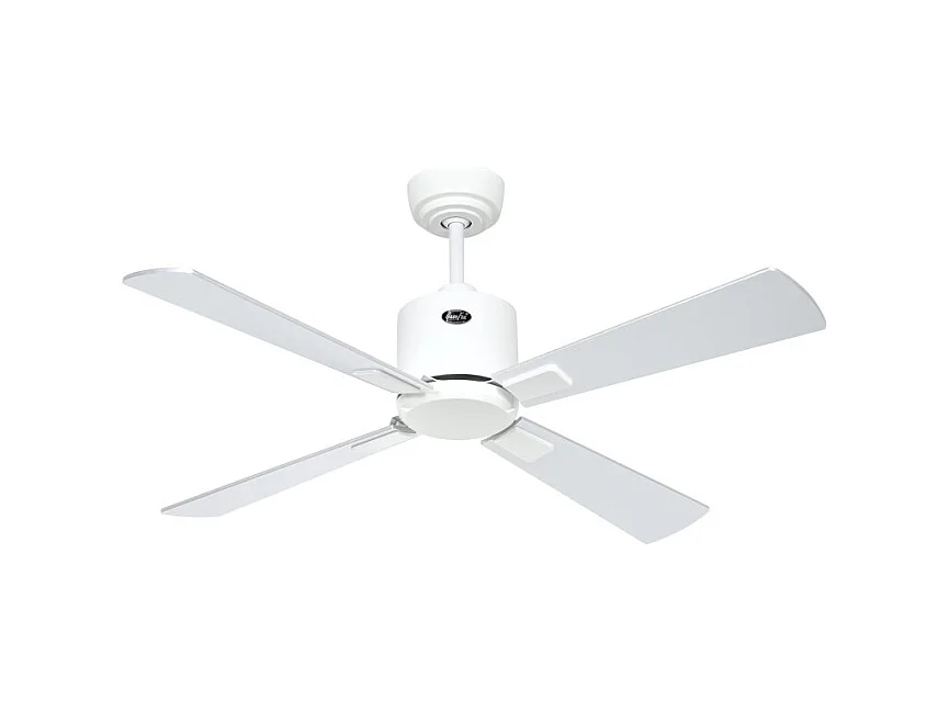 eco neo III 103 ventilateur, wi-fi sans lumière, corps blanc avec pales wengé et grises, casafan