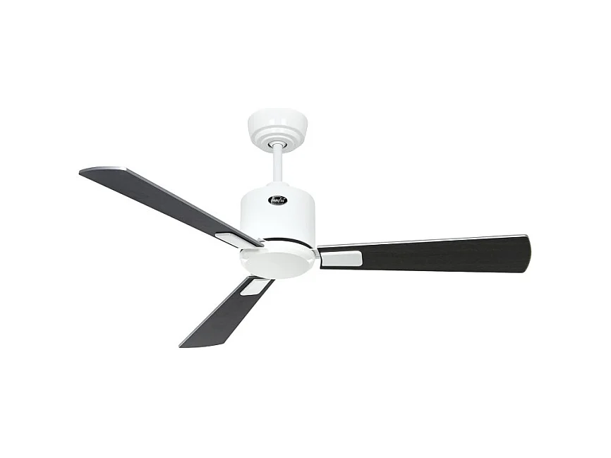 eco neo III 103 ventilateur, wi-fi sans lumière, corps blanc avec pales wengé et grises, casafan