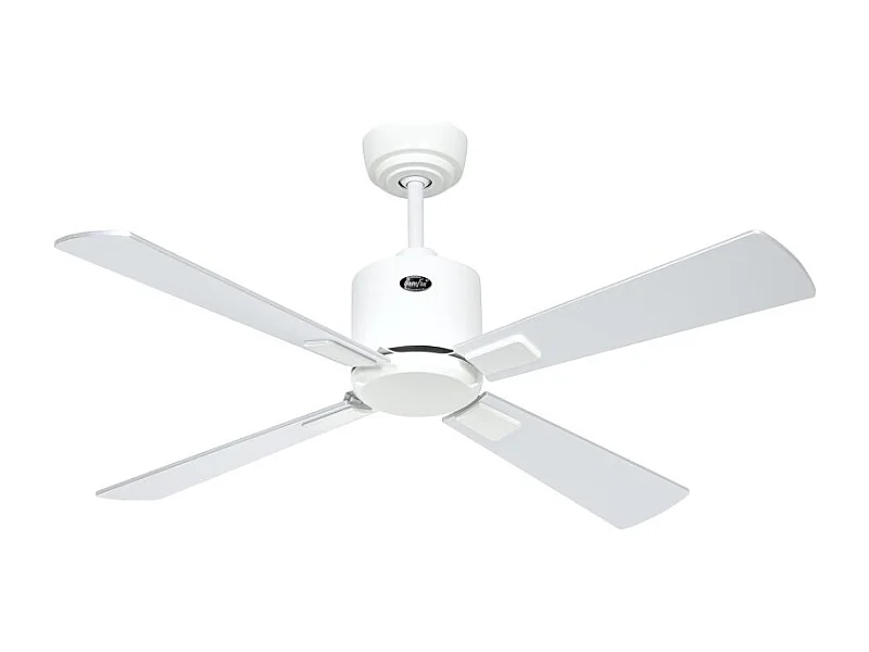 eco neo III 103 ventilateur, wi-fi sans lumière, corps blanc avec pales wengé et grises, casafan