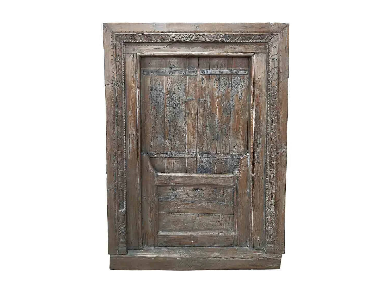 Janela de madeira castanha feita à mão, 99x11x148 cm