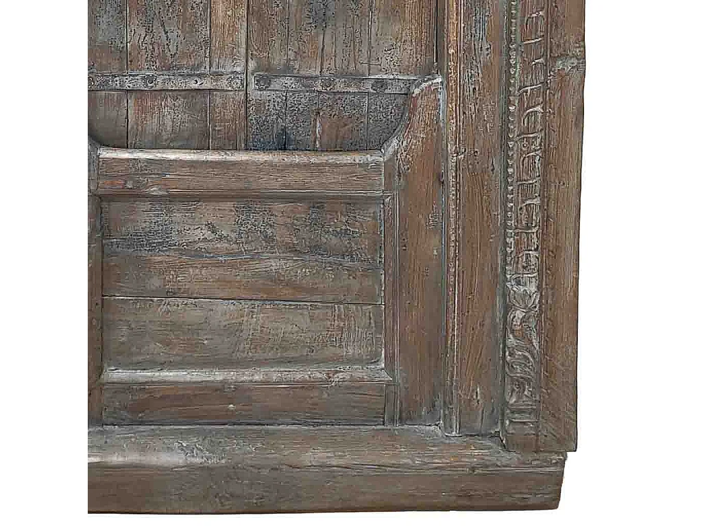 Janela de madeira castanha feita à mão, 99x11x148 cm