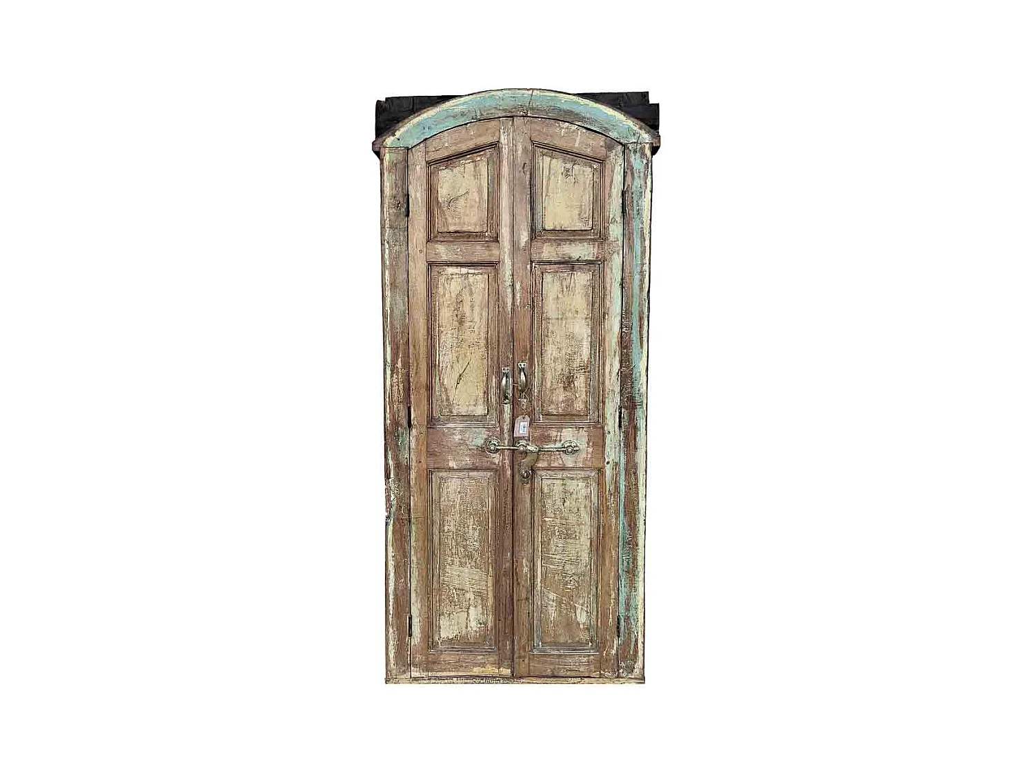 Puerta de madera con acabado artesanal 89x13x210h cm