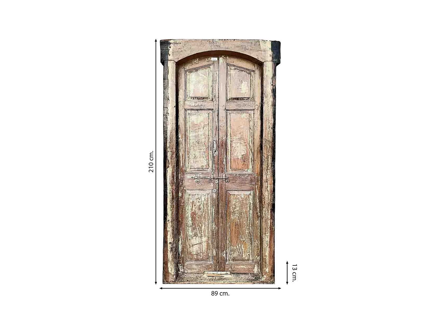 Puerta de madera con acabado artesanal 89x13x210h cm
