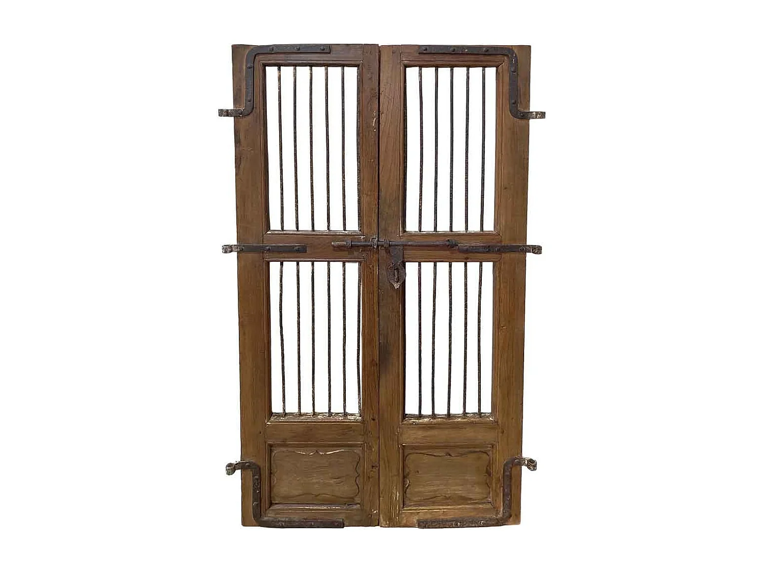 Porta de madeira artesanal castanha 96x4x170 cm