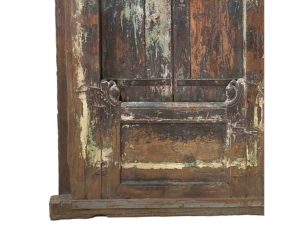 Janela de madeira castanha feita à mão 103x12x166 cm