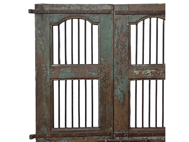 Puerta de madera acabado artesanal marrón 104x4x179h cm