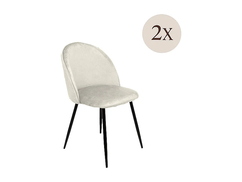 Chaise Achito, 2 Chaises, Noir