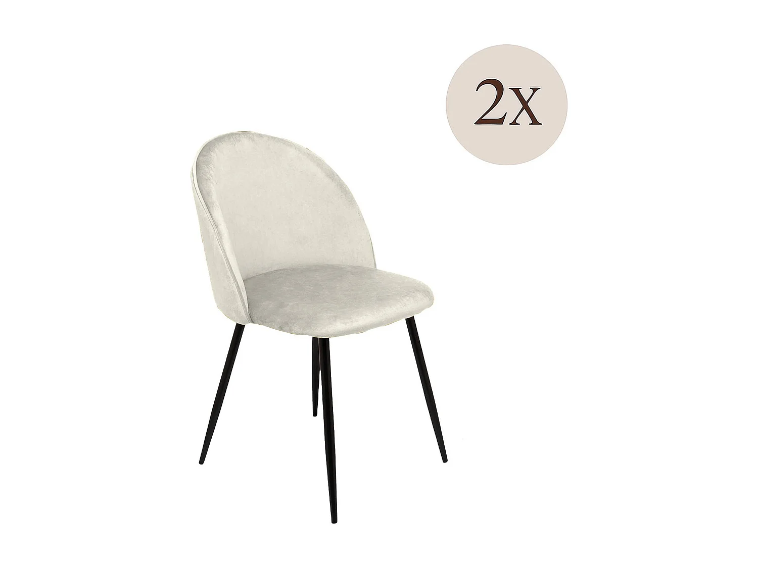 Chaise Achito, 2 Chaises, Noir