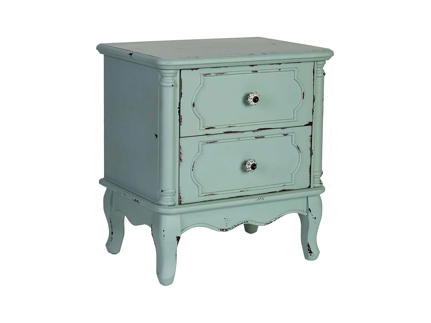 Mesita de noche de Madera de 2 cajones 50x36x55h cm