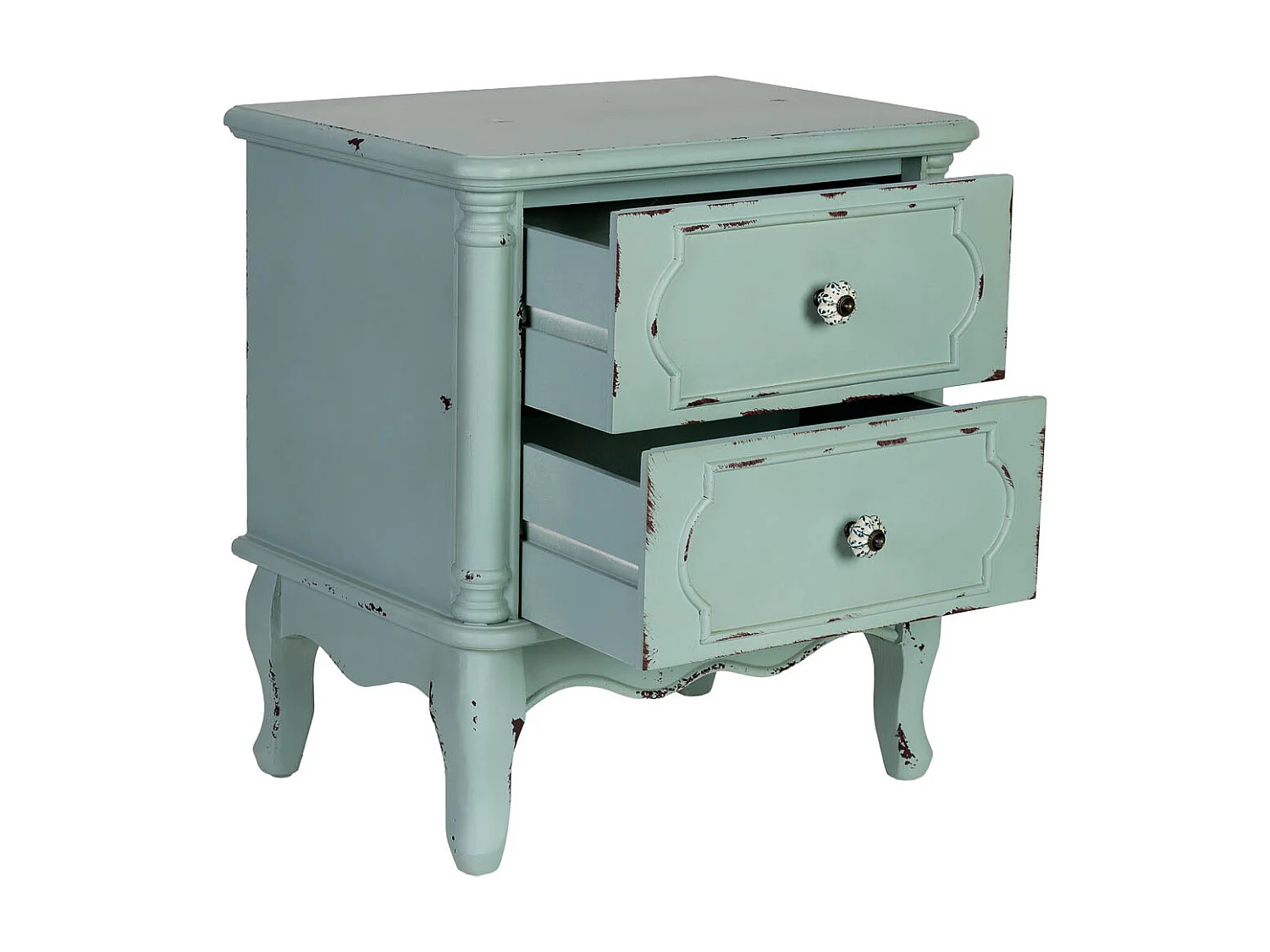 Mesita de noche de Madera de 2 cajones 50x36x55h cm