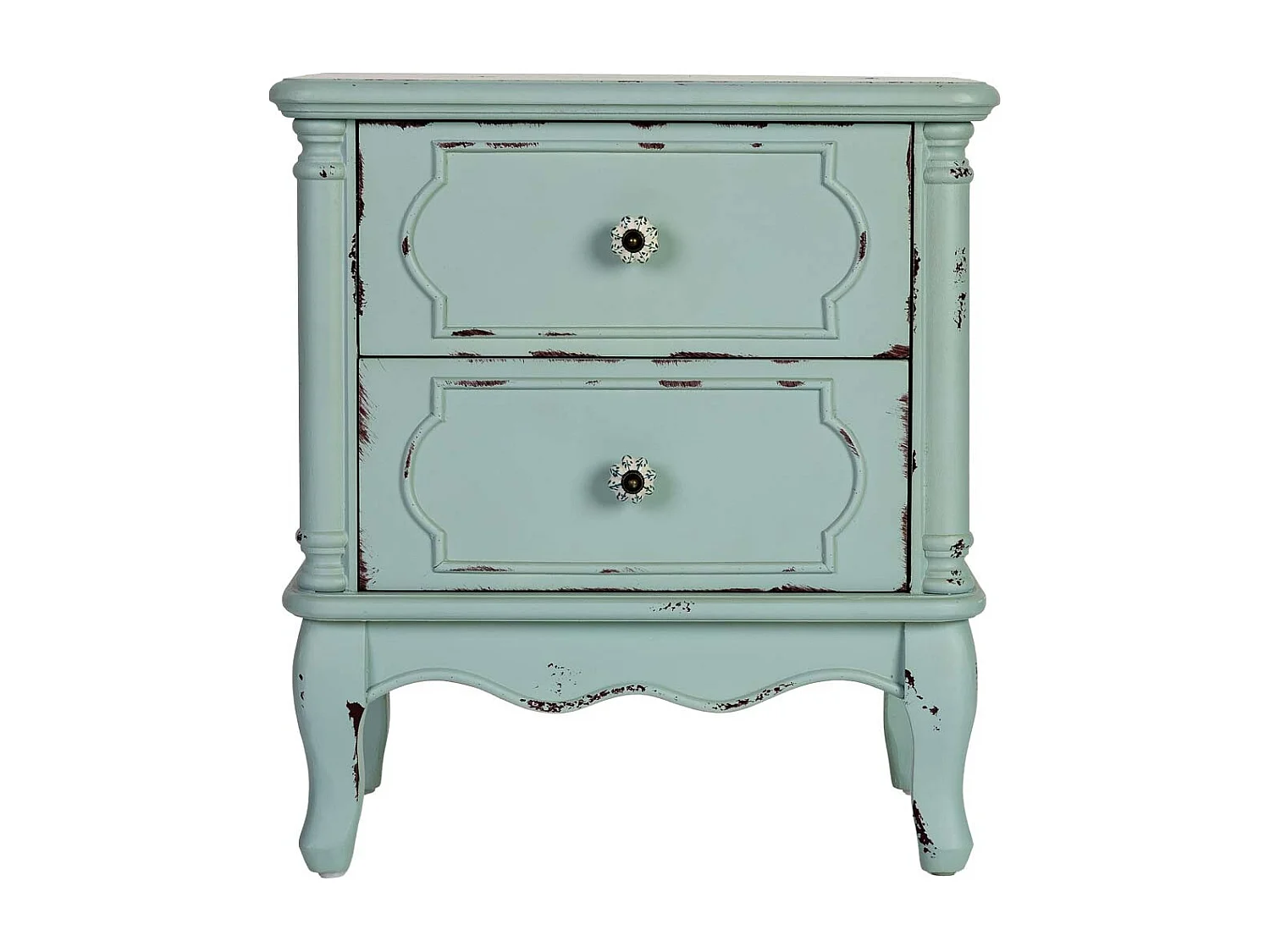 Mesita de noche de Madera de 2 cajones 50x36x55h cm