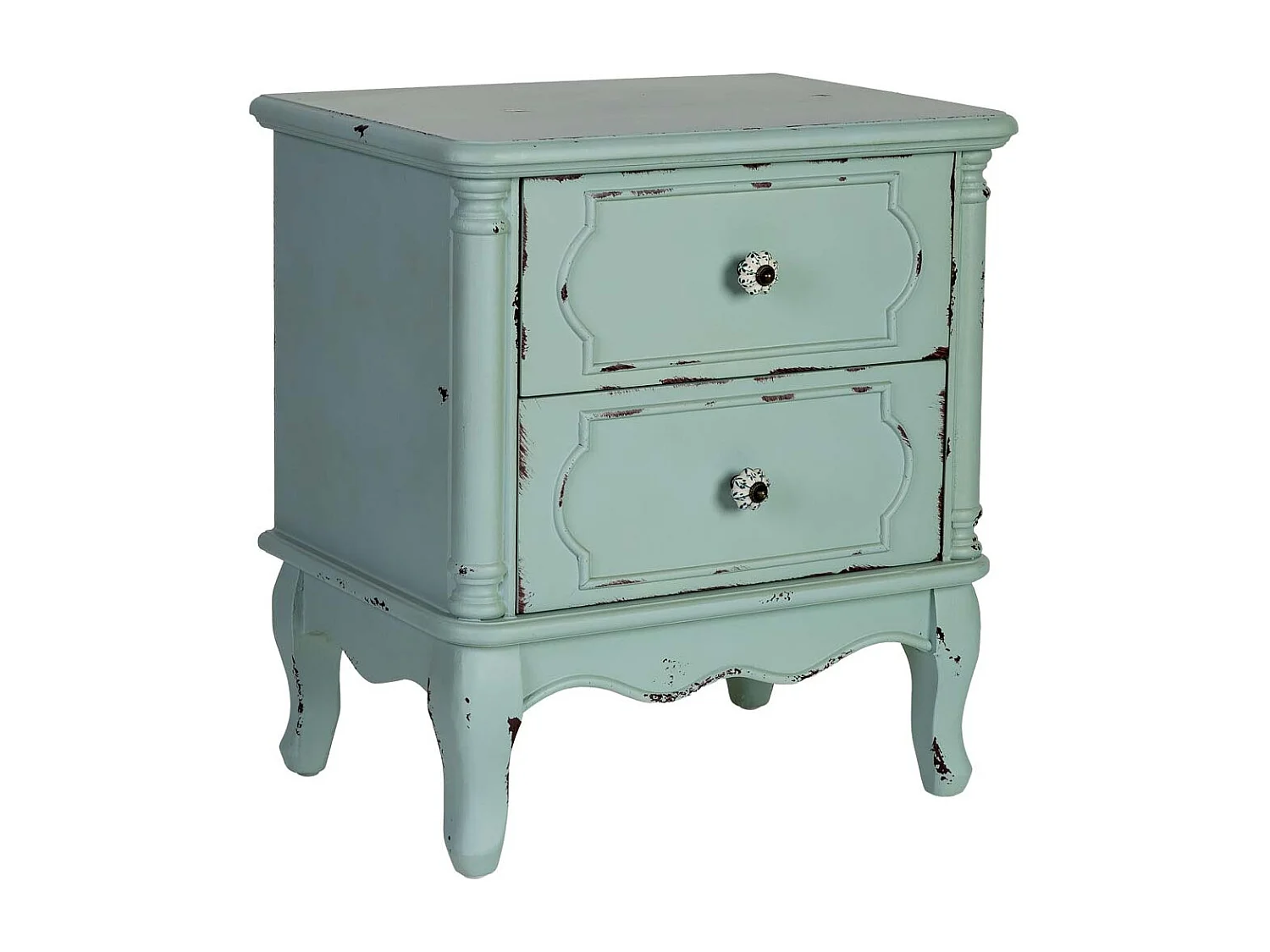 Mesita de noche de Madera de 2 cajones 50x36x55h cm