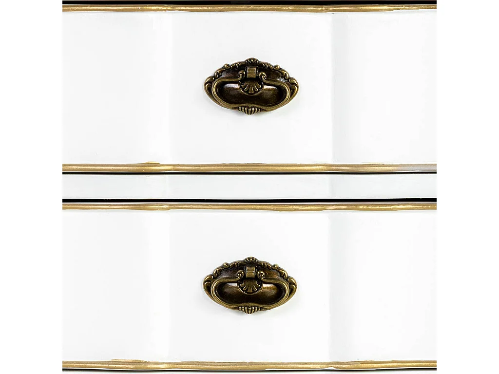 Mesa de cabeceira em madeira branca 50x35x60h cm