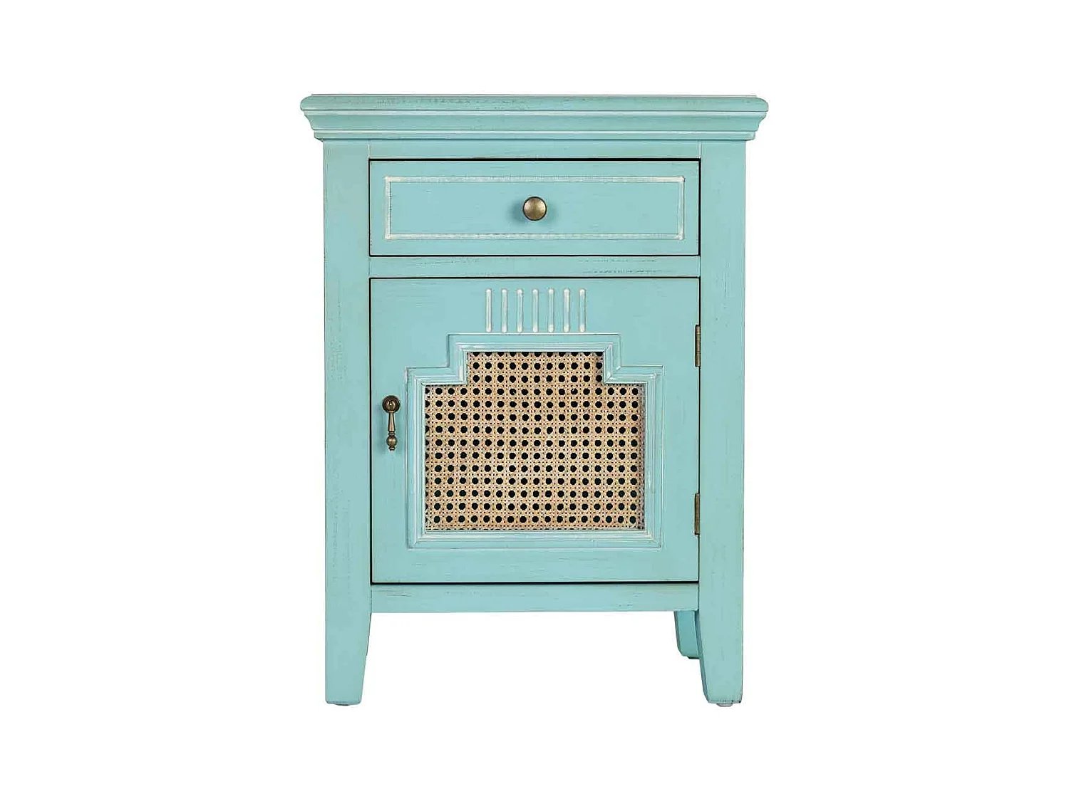 Table de chevet en bois avec 1 porte et 1 tiroir 50x36x66,5 h