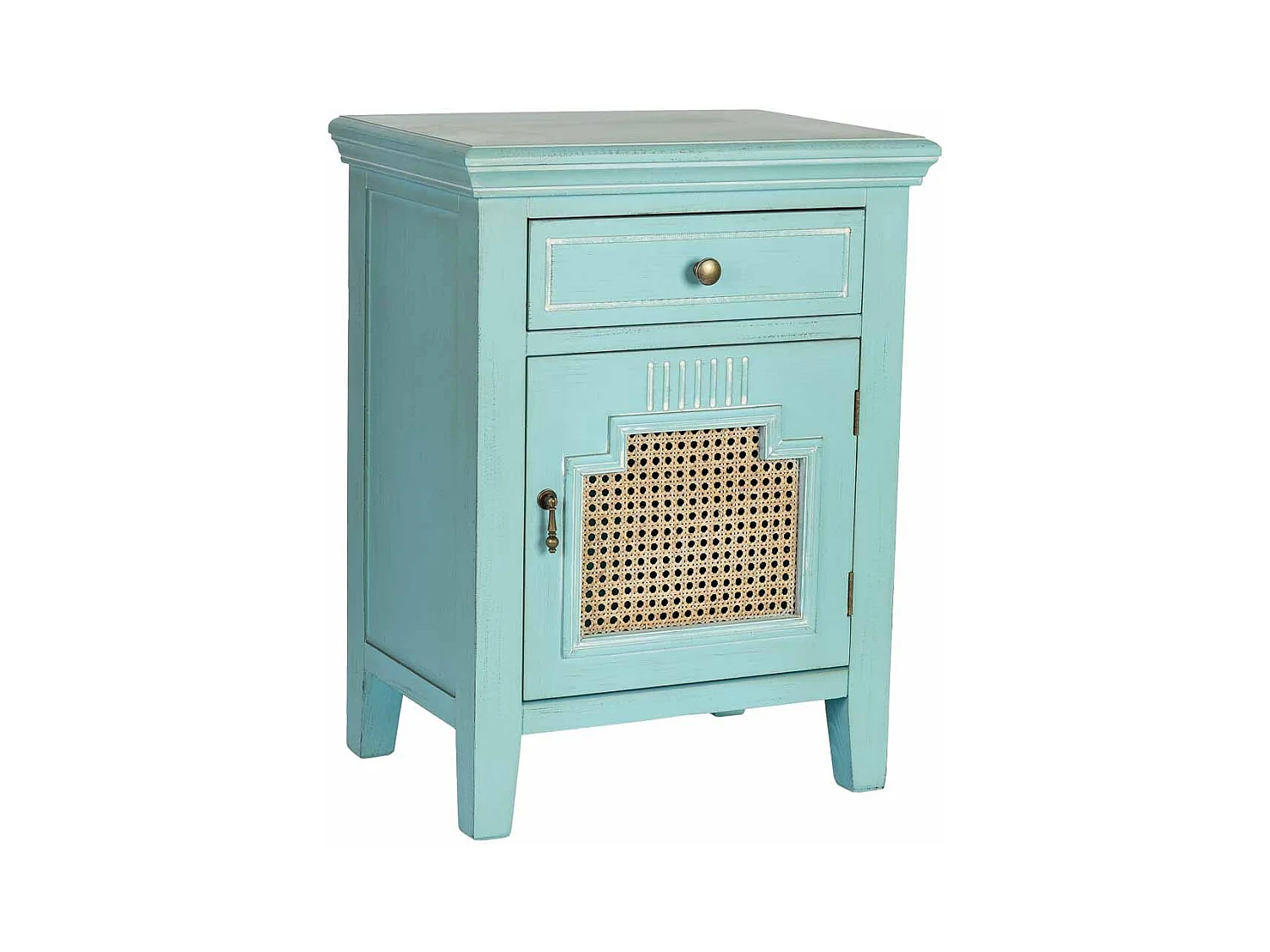 Table de chevet en bois avec 1 porte et 1 tiroir 50x36x66,5 h