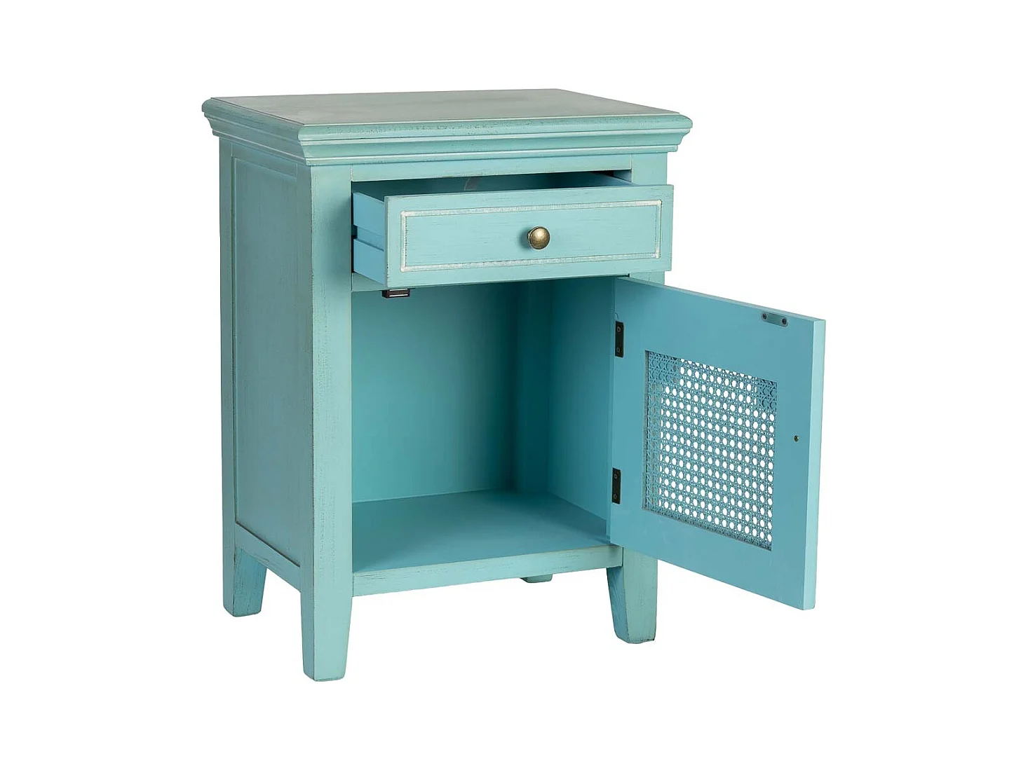 Table de chevet en bois avec 1 porte et 1 tiroir 50x36x66,5 h