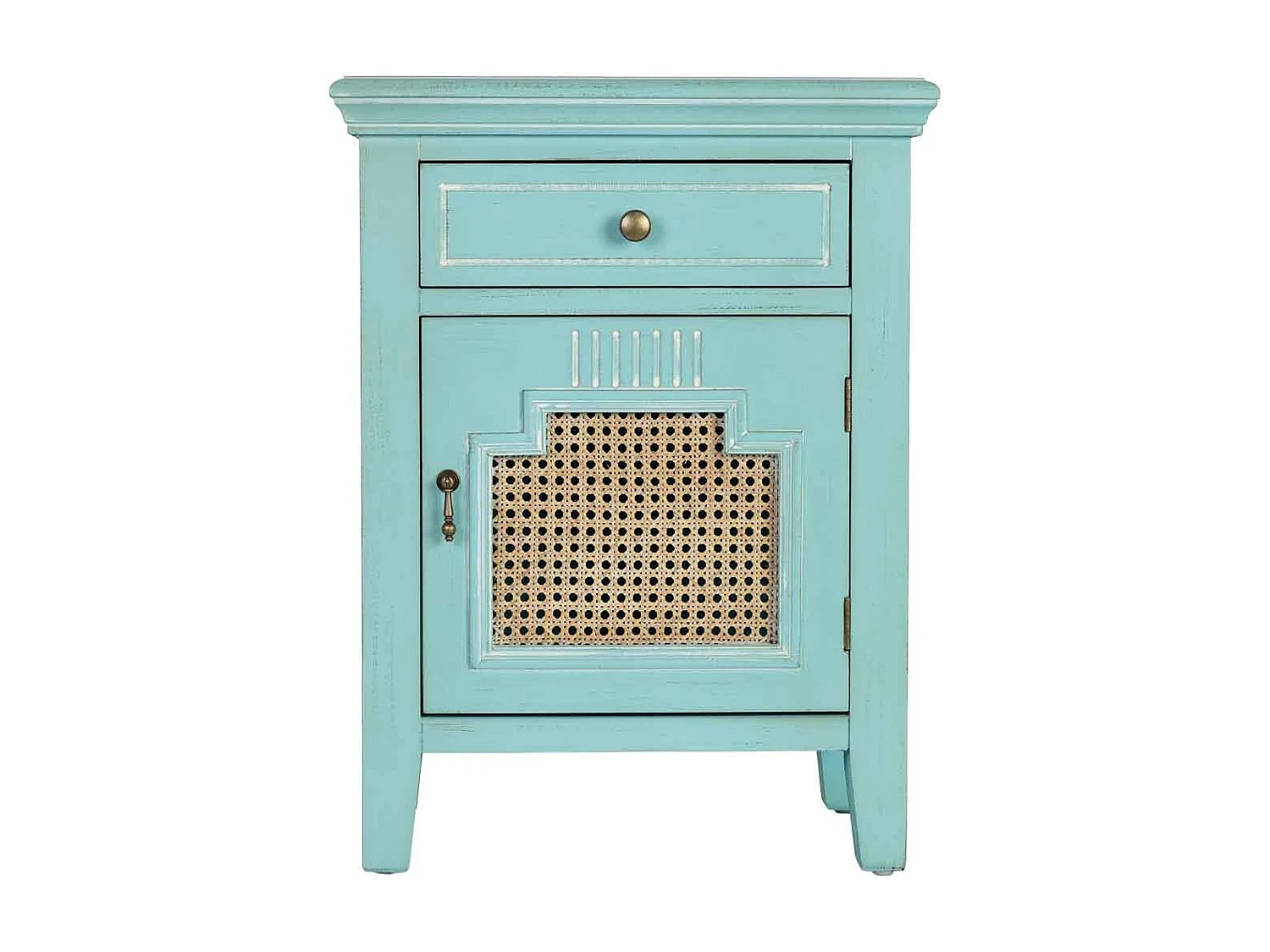 Mesa de cabeceira em madeira com 1 porta e 1 gaveta 50x36x66,5 cm