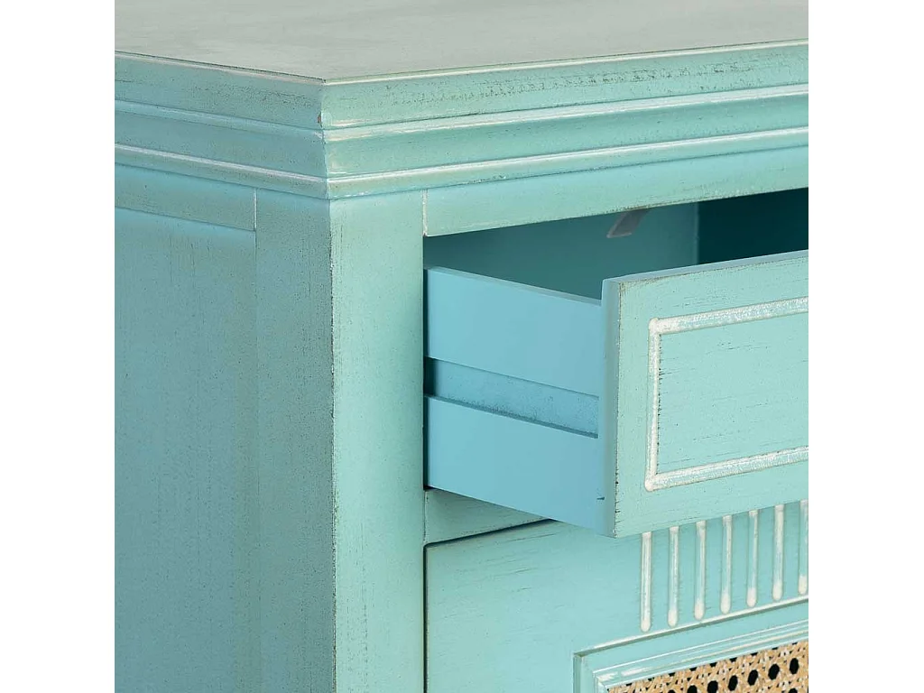 Comodino in legno con 1 anta e 1 cassetto 50x36x66,5h cm