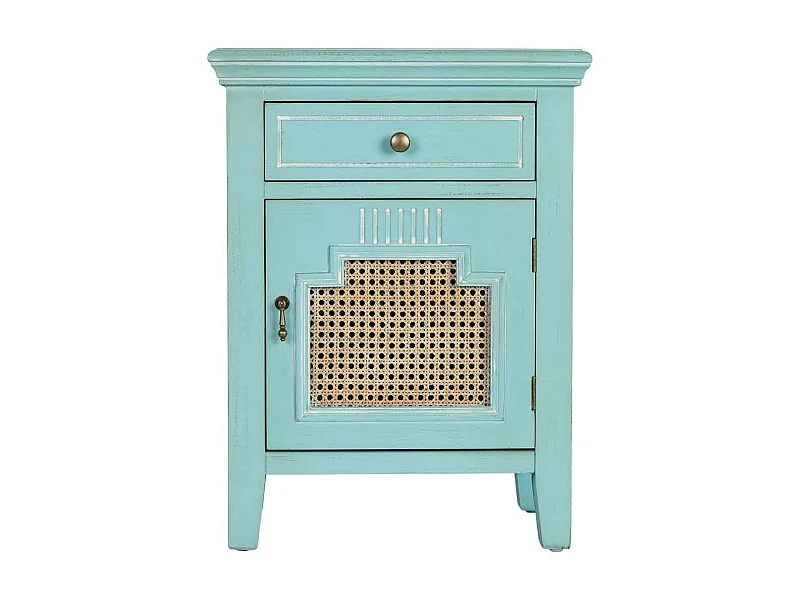 Mesita de noche de Madera de 1 puerta y 1 cajón 50x36x66.5h cm