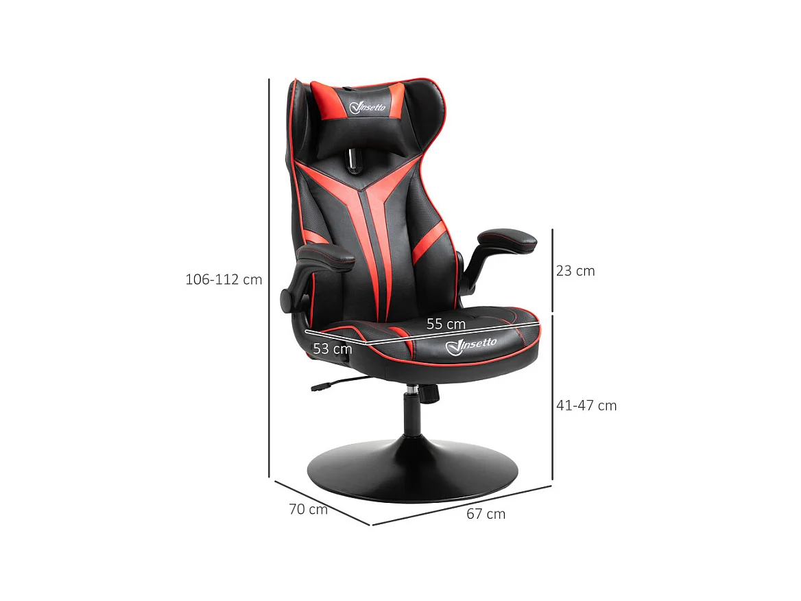Fauteuil gaming ACTARUS rouge et noir
