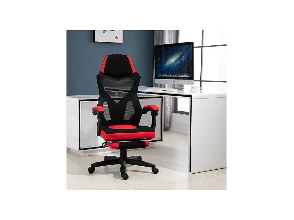 Fauteuil gaming inclinable OPTIMUS KING rouge noir