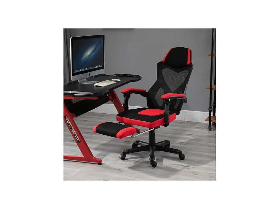 Fauteuil gaming inclinable OPTIMUS KING rouge noir