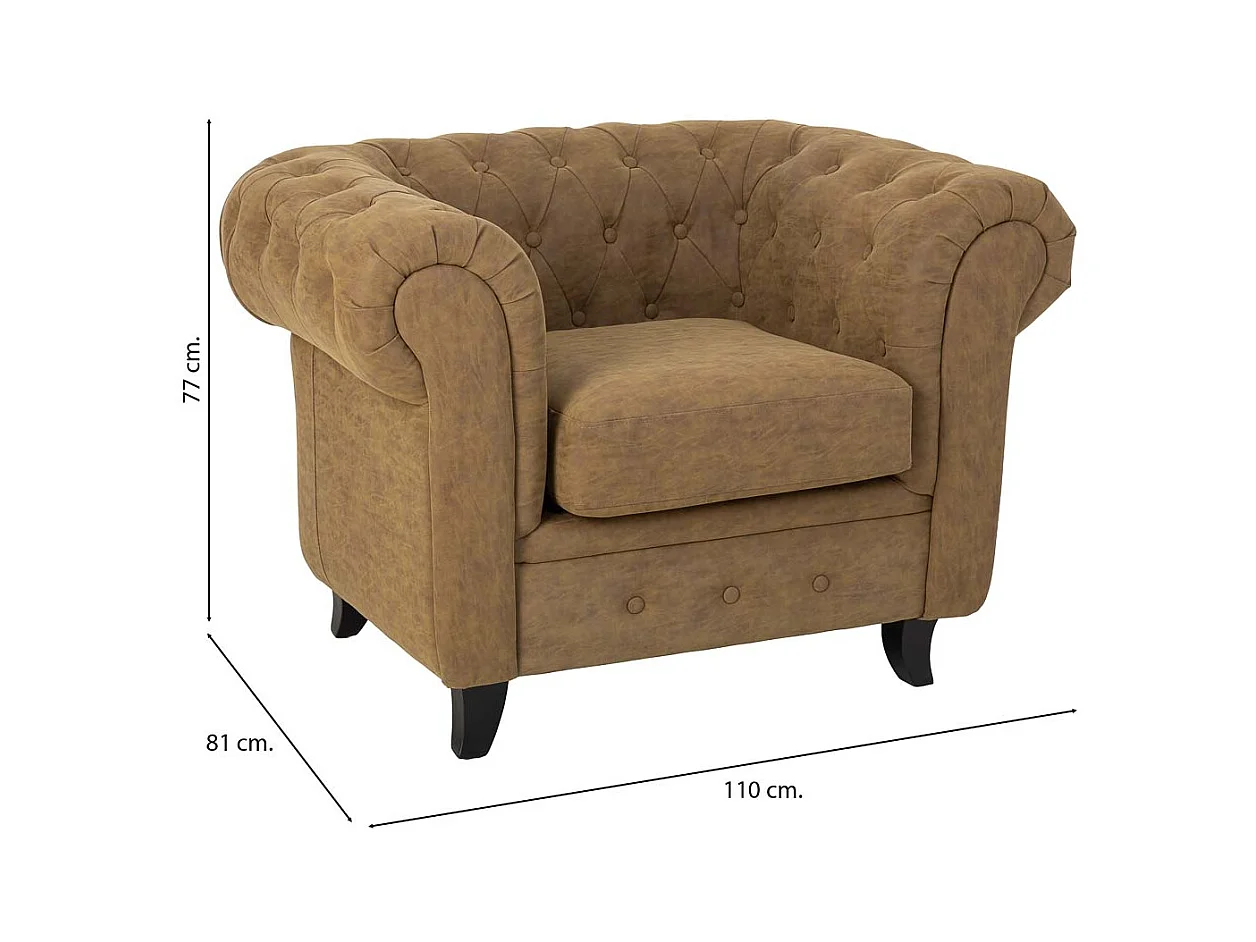 Fauteuil beige 110x81x77 cm